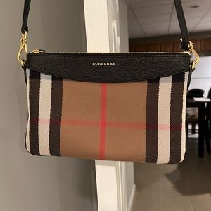 Burberry cross body bag- black interior